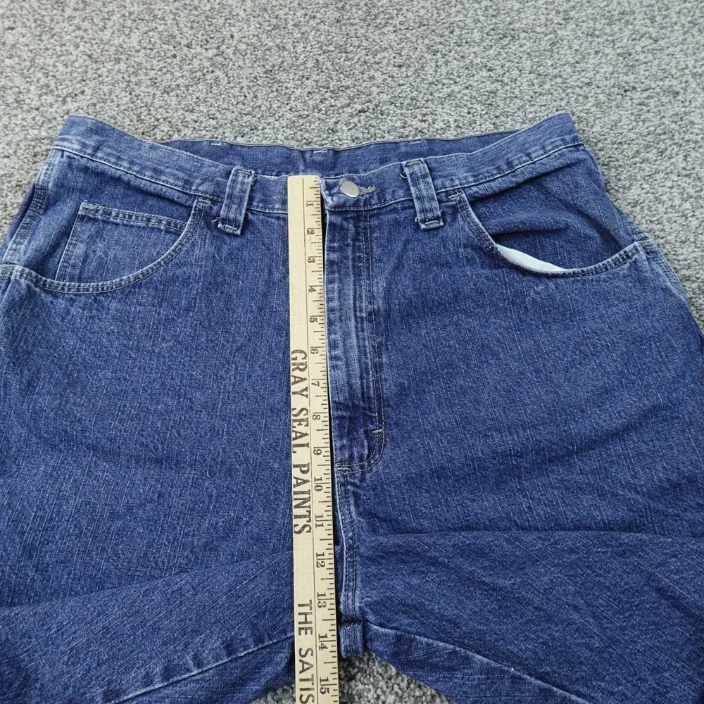 Wrangler Shorts Mens 36 Dark Blue Denim Jean Jorts Carpenter Work‎ Utility Cargo